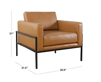 Carmel Vegan Leather Club Accent Chair