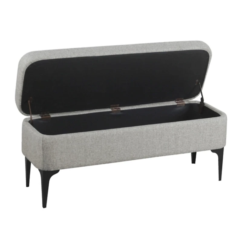 Ricardo Gray Woven Storage Bench