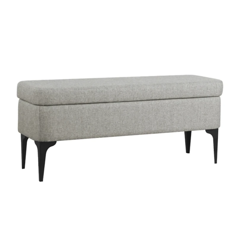 Ricardo Gray Woven Storage Bench