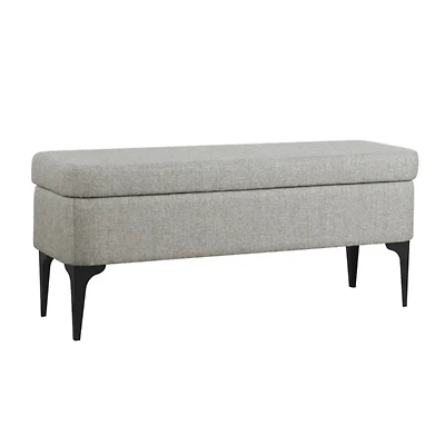Ricardo Gray Woven Storage Bench