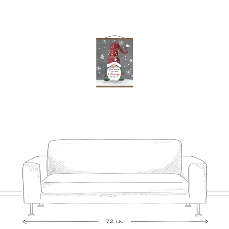 Personalized Gnome Teak Hanging Wall Plaque