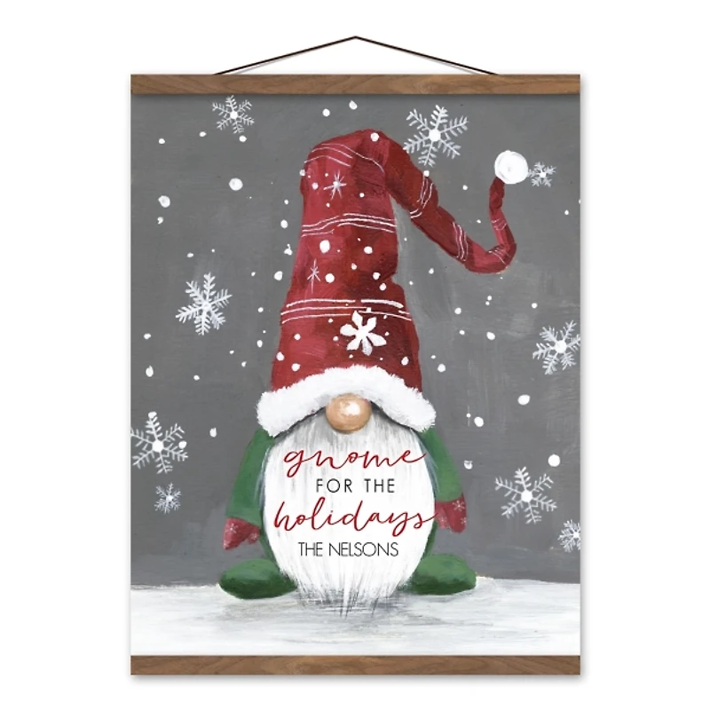 Personalized Gnome Teak Hanging Wall Plaque