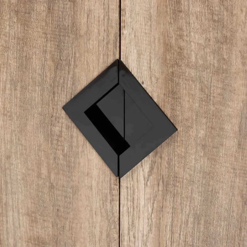 Rustic Oak Open Shoe Storage Cabinet