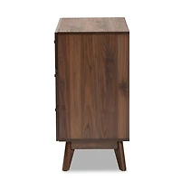 Sabrina Walnut Wood 3-Drawer Chest