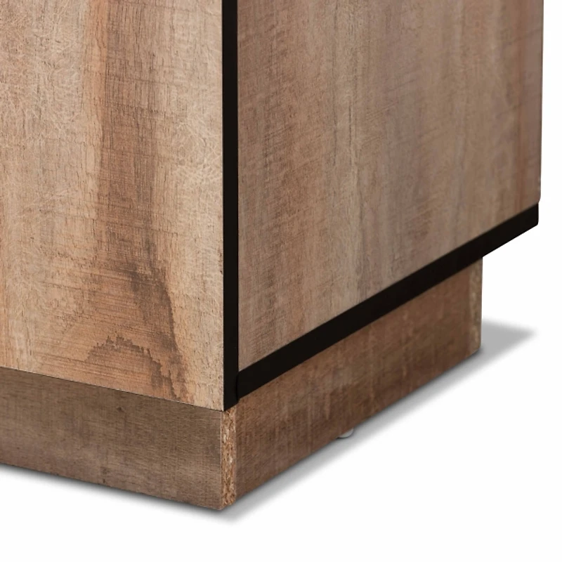 Stella Contemporary Oak 3-Door Cabinet