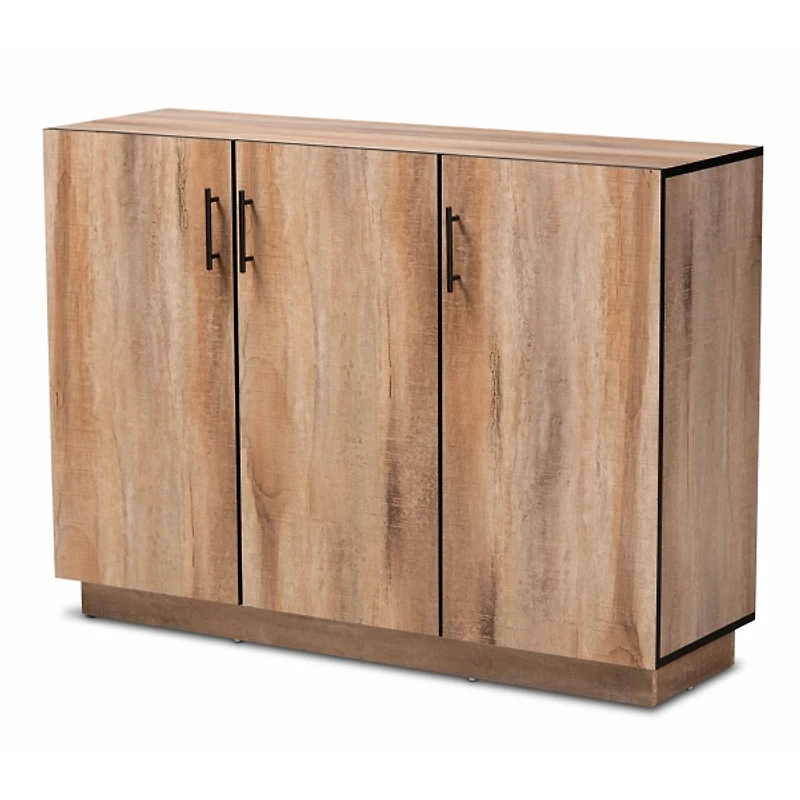 Stella Contemporary Oak 3-Door Cabinet