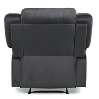 Flannel Gray Overstuffed Pull Recliner