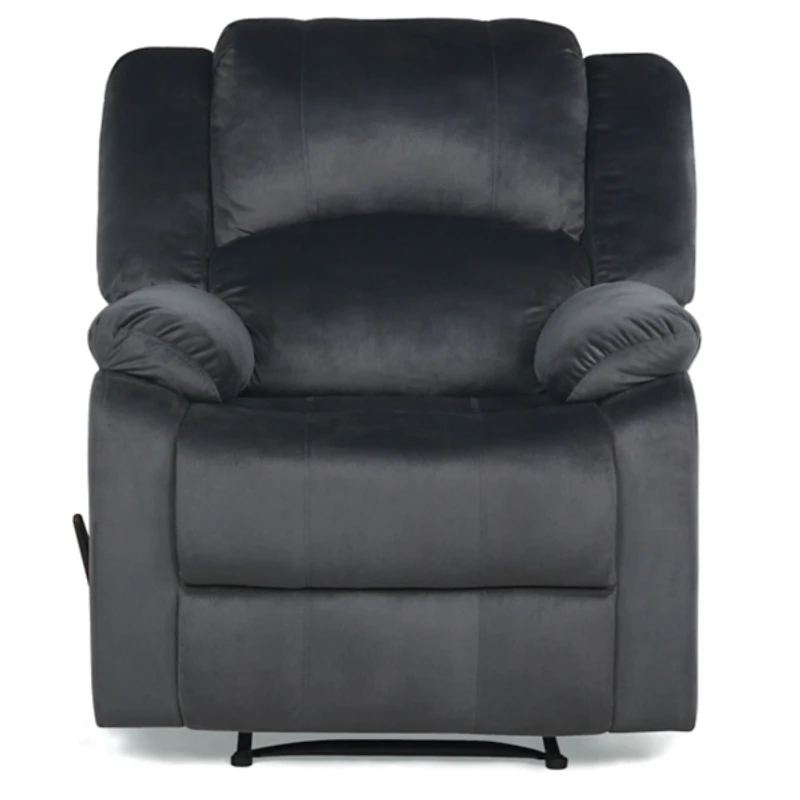 Flannel Gray Overstuffed Pull Recliner