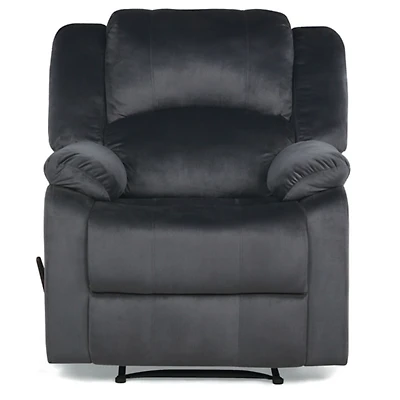 Flannel Gray Overstuffed Pull Recliner