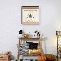Something Wicked Spider Halloween Wall Plaque