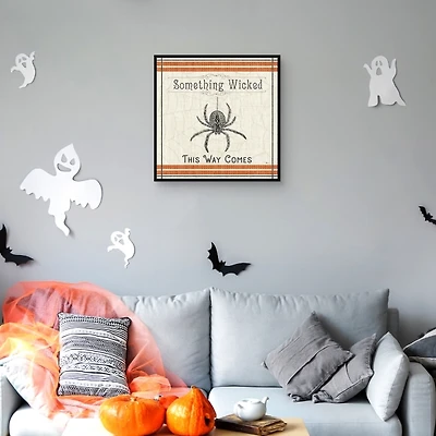 Something Wicked Spider Halloween Wall Plaque