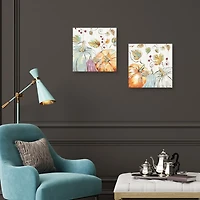 Pastel Pumpkins Canvas Art Prints, Set of 2