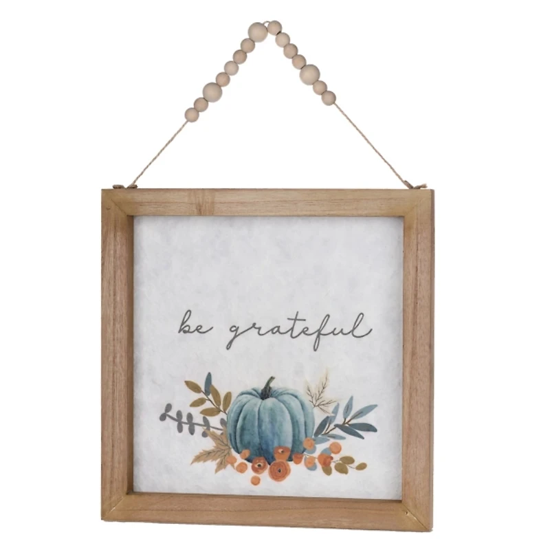 Give Thanks & Be Grateful Wall Plaques, Set of 2