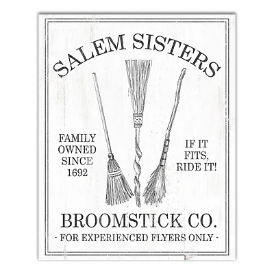 Salem Sisters Broomstick Co. Halloween Wall Art
