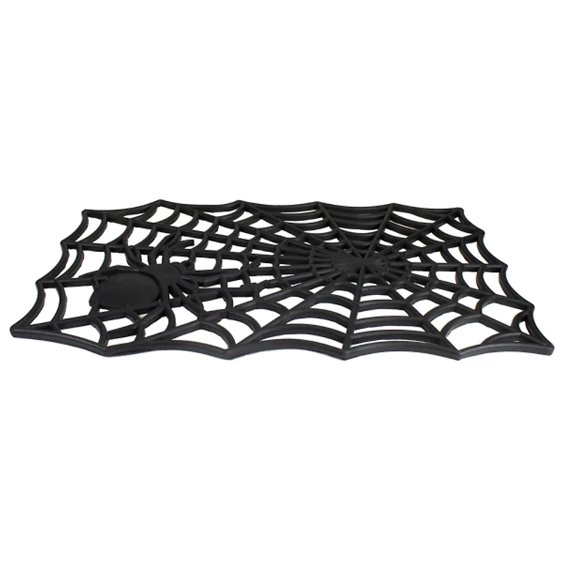 Black Spider Web Doormat