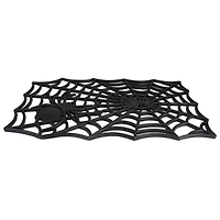 Black Spider Web Doormat