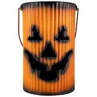 Crackled Metal Jack-O-Lanterns, Set of 3