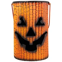 Crackled Metal Jack-O-Lanterns, Set of 3