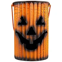 Crackled Metal Jack-O-Lanterns, Set of 3