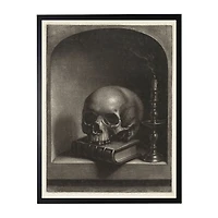 Black Skull Halloween Wall Plaque