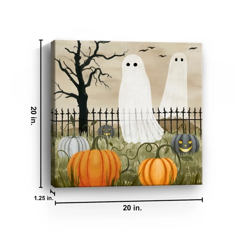 Haunted Pumpkin Patch Halloween Wall Plaque
