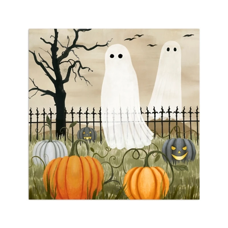 Haunted Pumpkin Patch Halloween Wall Plaque
