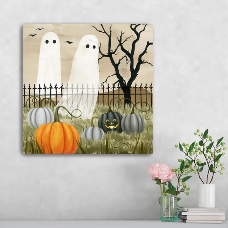 Haunting the Pumpkin Patch Canvas Art Print