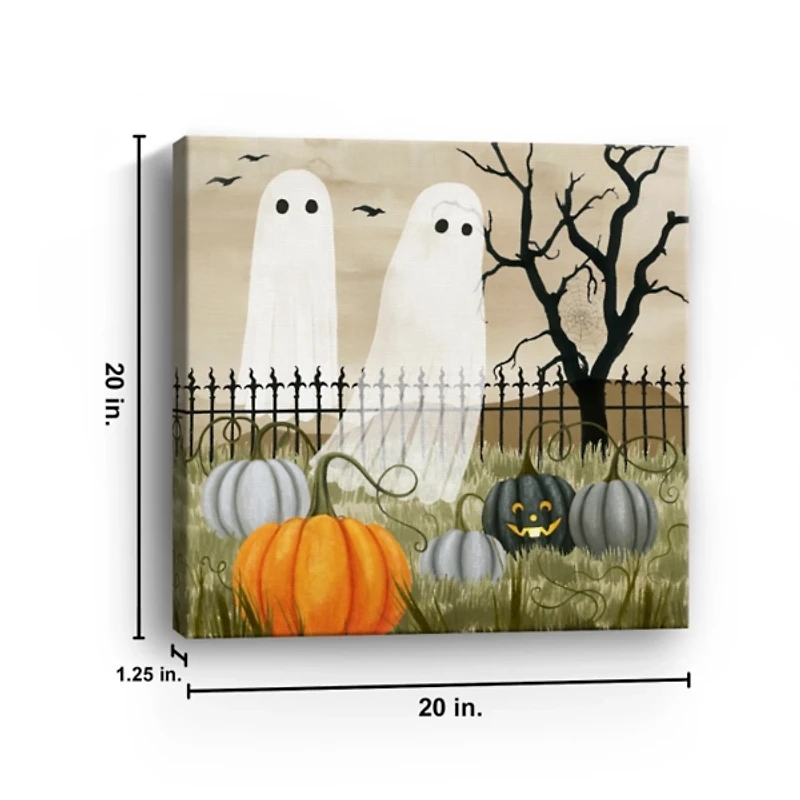 Haunting the Pumpkin Patch Canvas Art Print