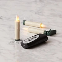LED Clip-On Ivory Taper Candles, Set of 10