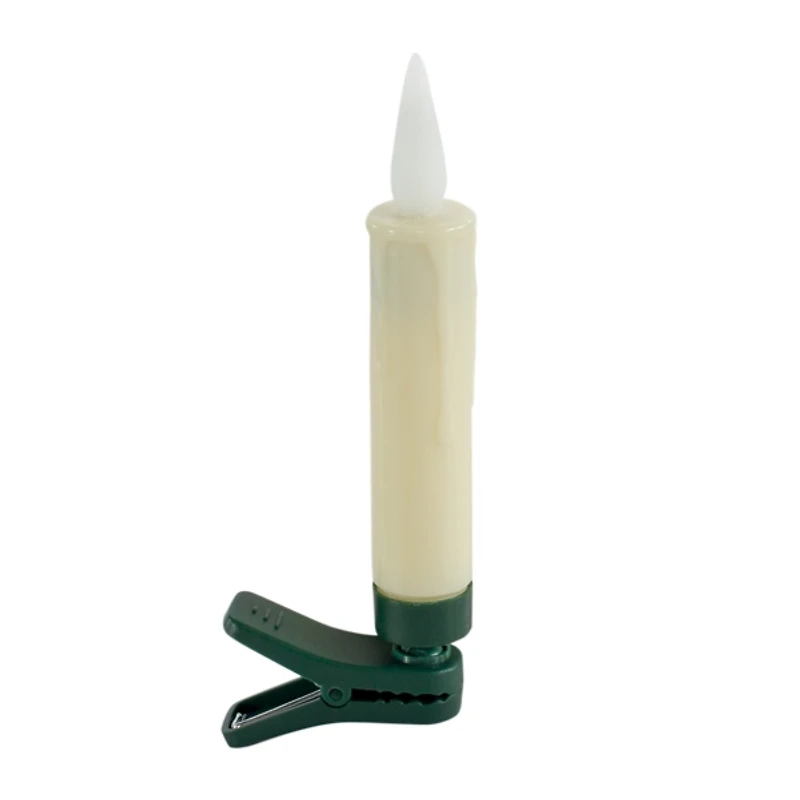 LED Clip-On Ivory Taper Candles, Set of 10