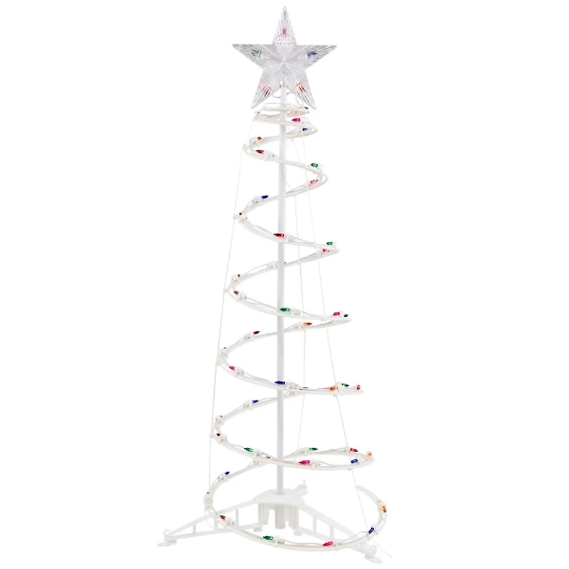 Pre-Lit White Spiral Christmas Tree, 3 ft.