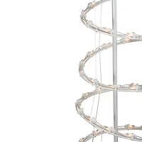 Pre-Lit Clear White Spiral Tree, 6 ft.