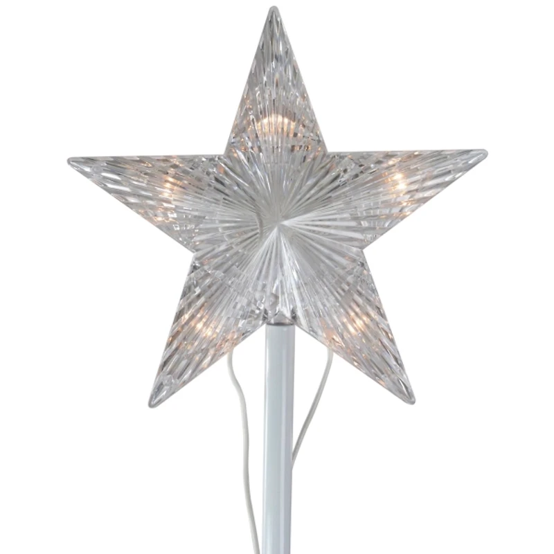 Pre-Lit Clear White Spiral Tree, 4 ft.