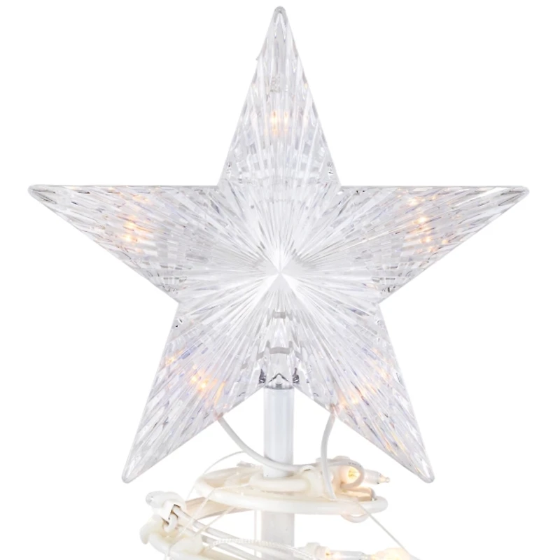 Pre-Lit Clear White Spiral Tree, 4 ft.