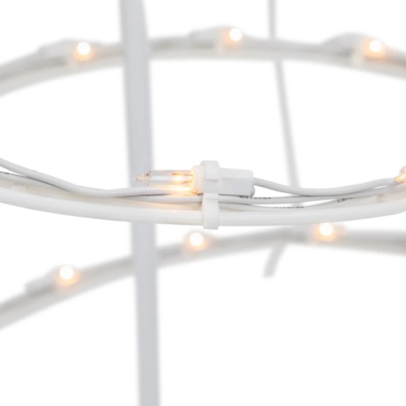 Pre-Lit Clear White Spiral Tree, 4 ft.