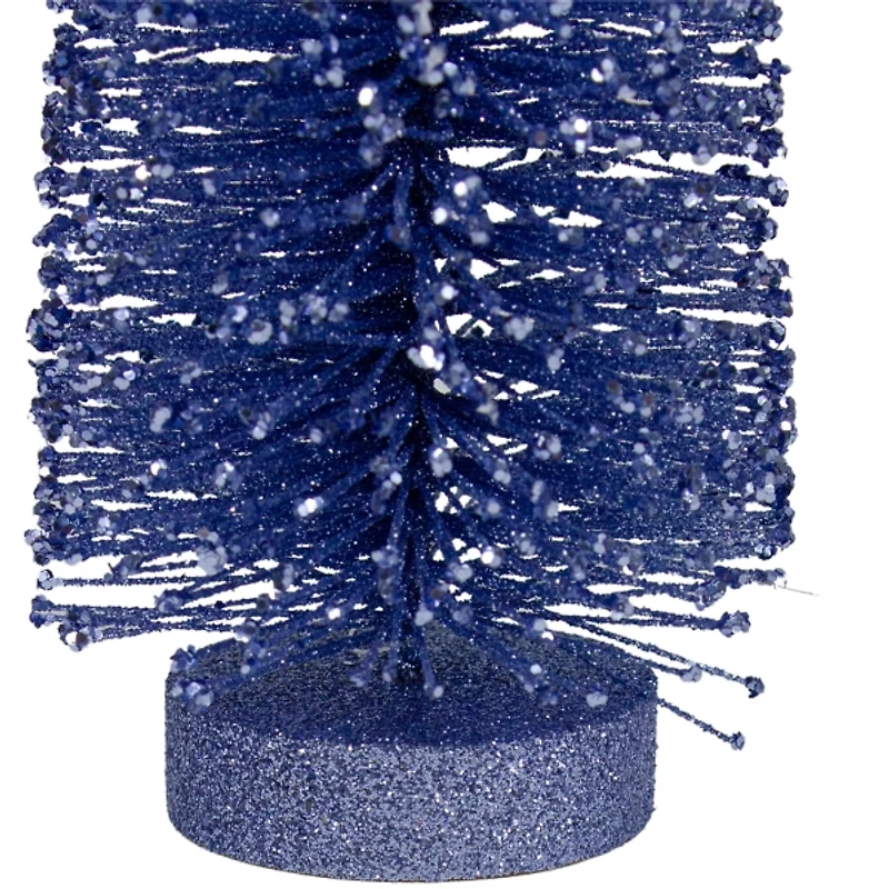 Blue Bottle Brush Christmas Tree, 14 in.