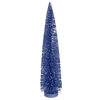 Blue Bottle Brush Christmas Tree, 14 in.