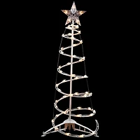 Pre-Lit Clear White Spiral Tree, 3 ft.
