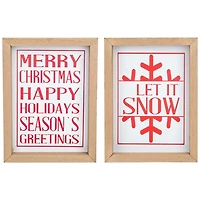 Merry Let It Snow 2-pc. Christmas Wall Plaque Set