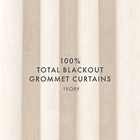 Beige Blackout Curtains, 84 in.
