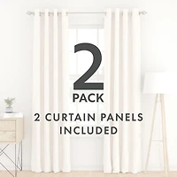 Beige Blackout Curtains, 84 in.