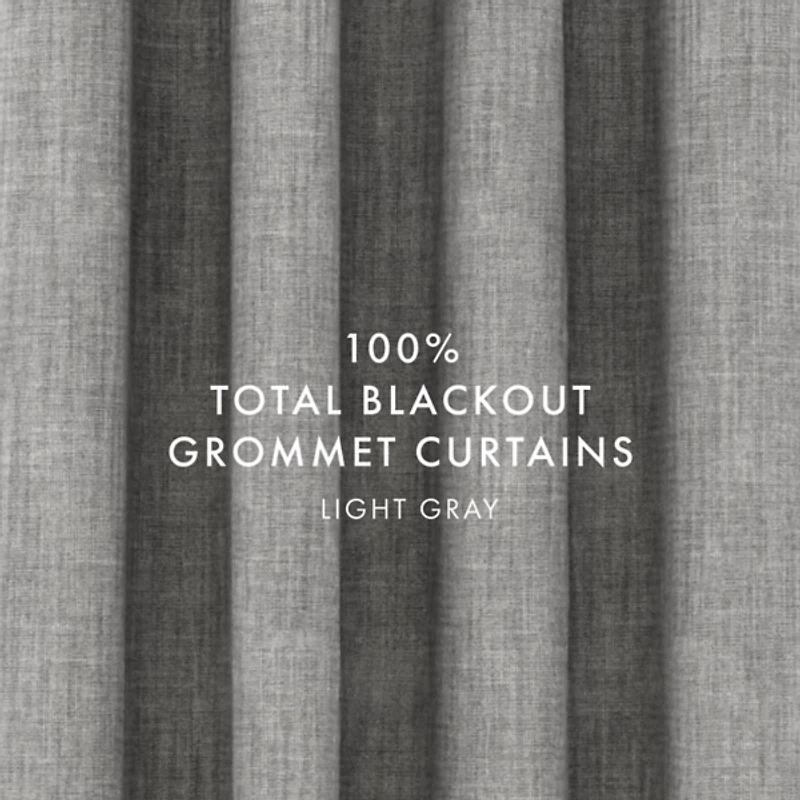 Gray Blackout Curtains, 84 in.