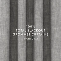 Gray Blackout Curtains, 84 in.