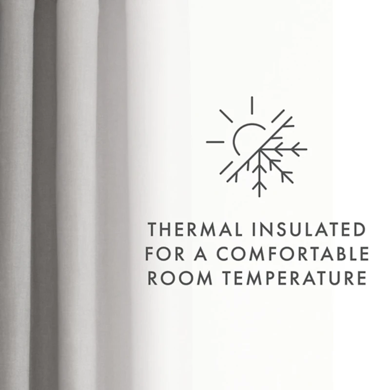 Gray Blackout Curtains, 84 in.