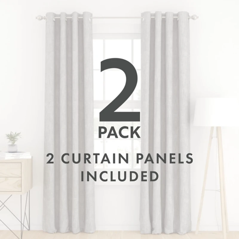 Gray Blackout Curtains, 84 in.