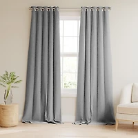 Gray Blackout Curtains, 84 in.