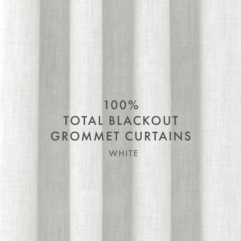 White Blackout Curtains, 84 in.