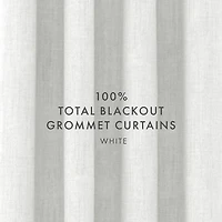 White Blackout Curtains, 84 in.