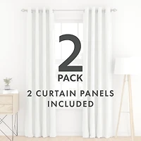 White Blackout Curtains, 84 in.