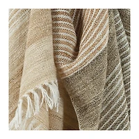 Brown Stripe Woven Throw